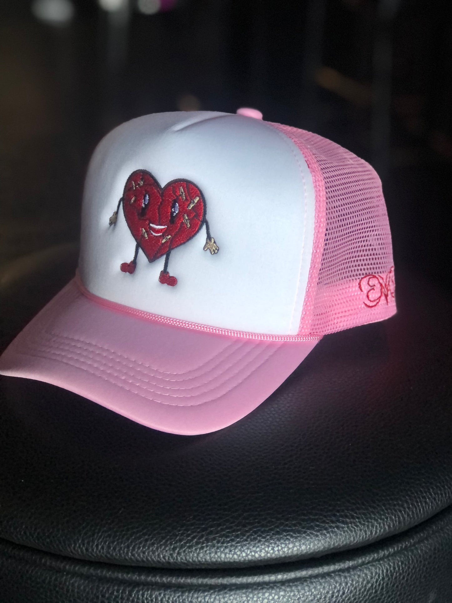 Pink Trucker hat w/ heart