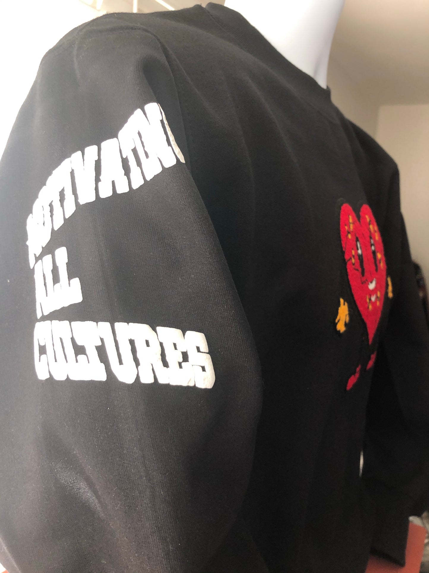 All love bandage heart crew neck