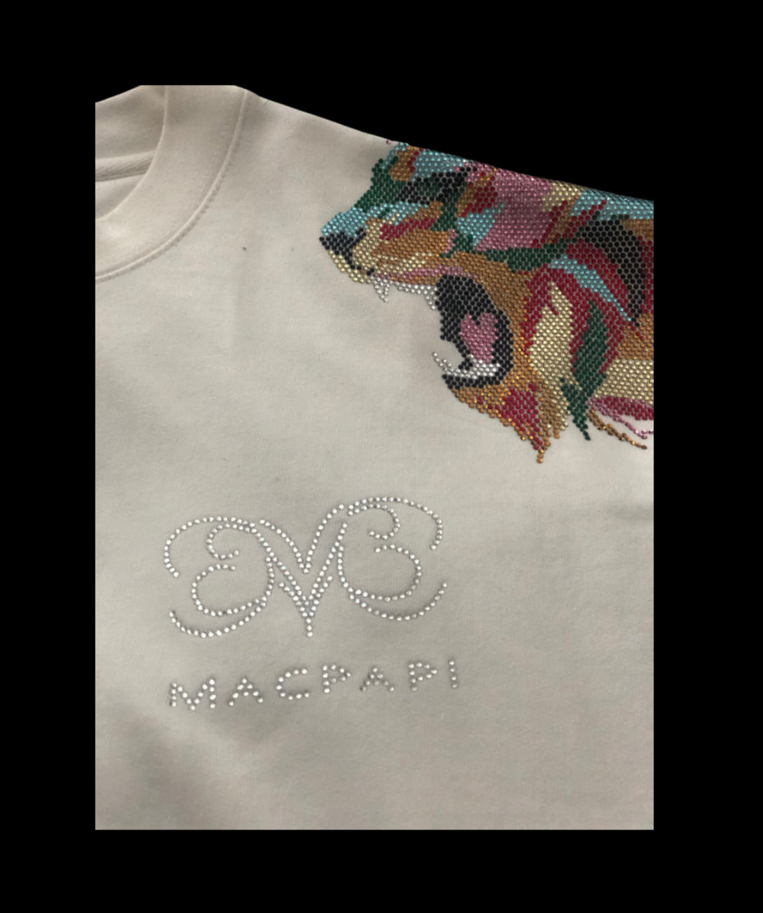 Blinged out Colorful Lion