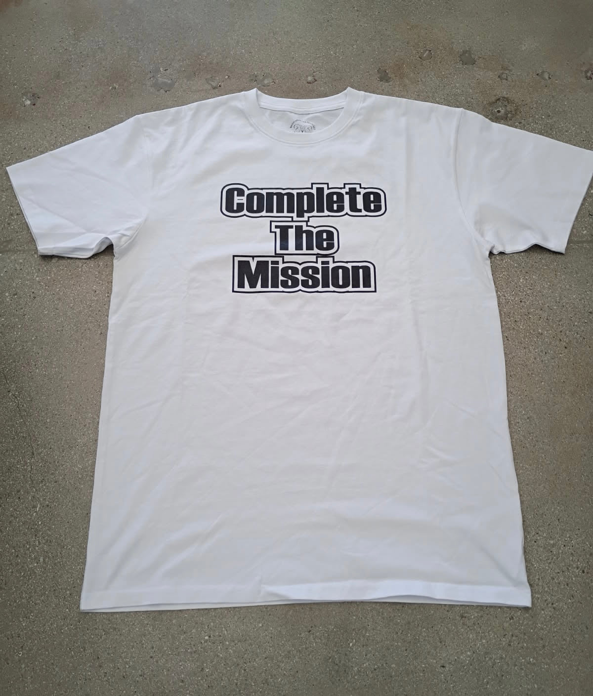 Complete the Mission white & black tee