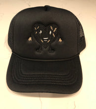 Load image into Gallery viewer, Black Heart 🖤 Trucker hat
