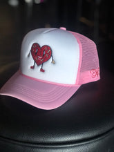 Load image into Gallery viewer, Pink Trucker hat w/ heart
