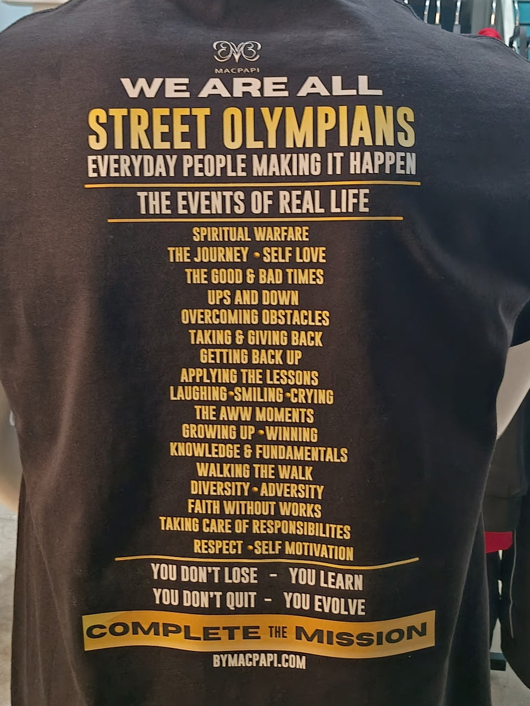 We Are All Street Olympians T-Shirt – Black