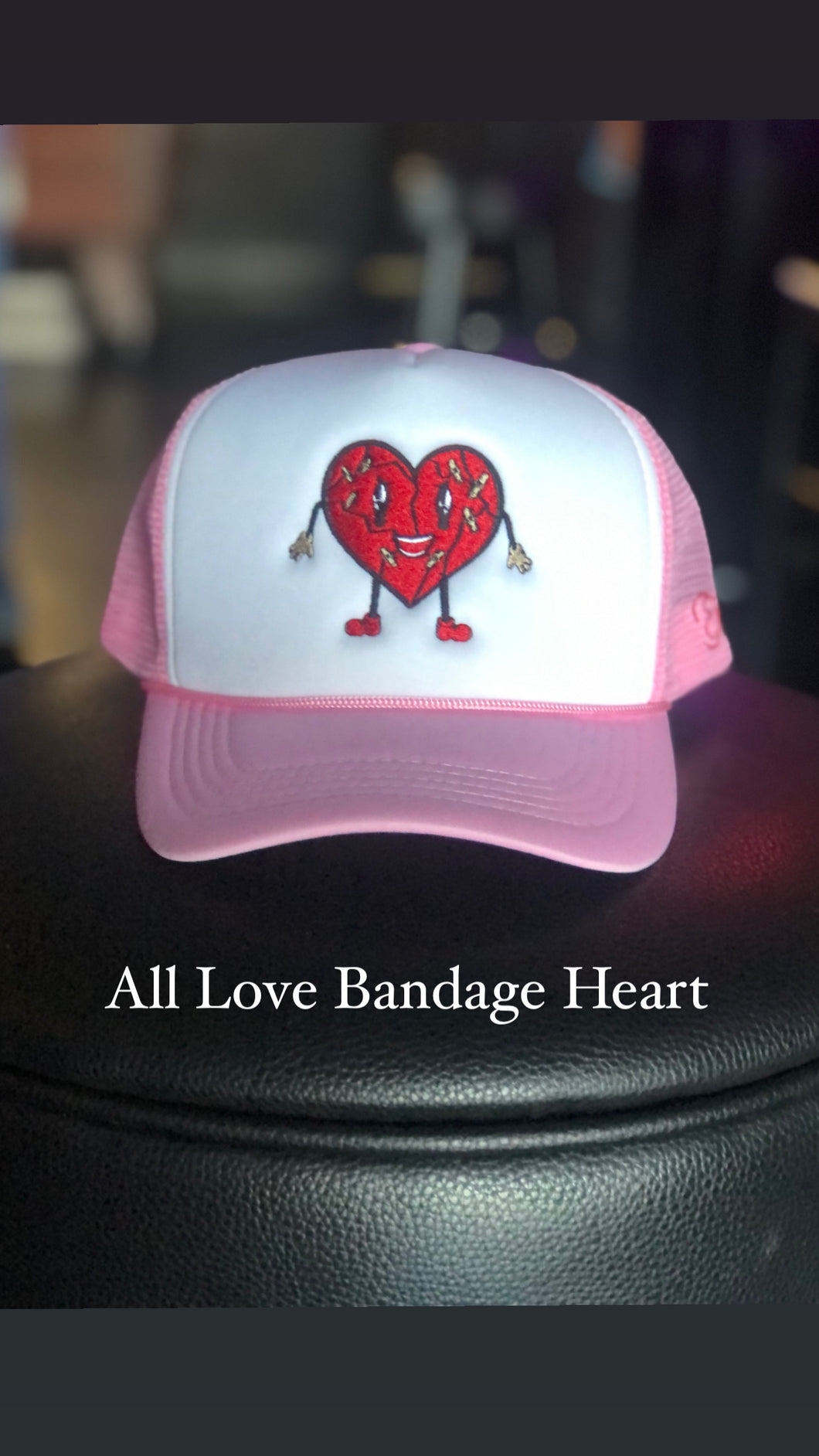 Pink Trucker hat w/ heart