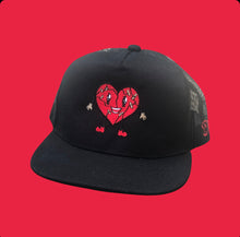 Load image into Gallery viewer, Black ❤️ trucker hat
